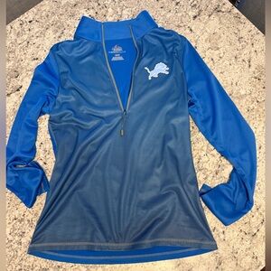 Detroit lions Majestic Blue Quarter-Zip Women's Sweatshirt